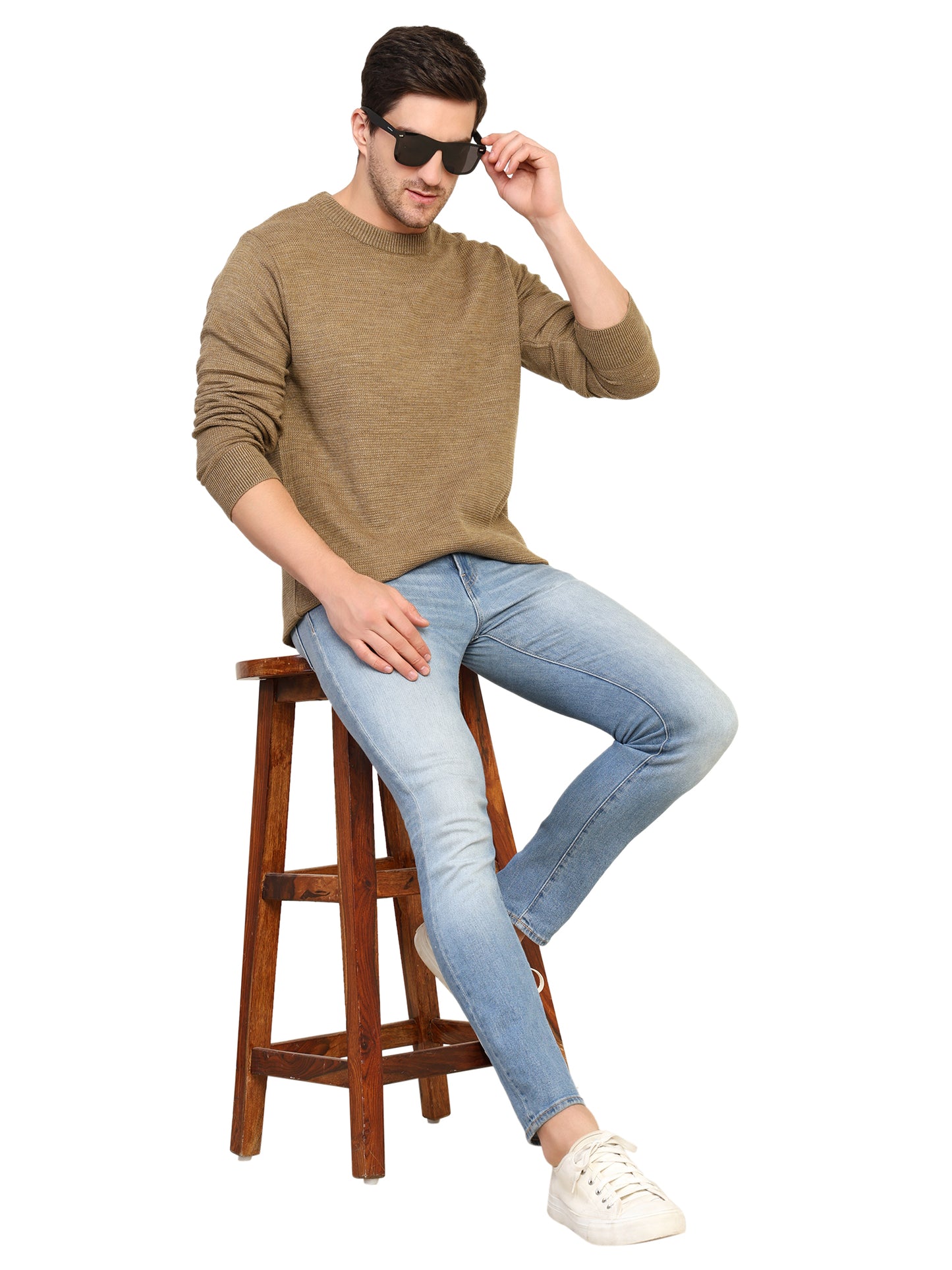 Men's Sweater Khakhi Colour Full SLV