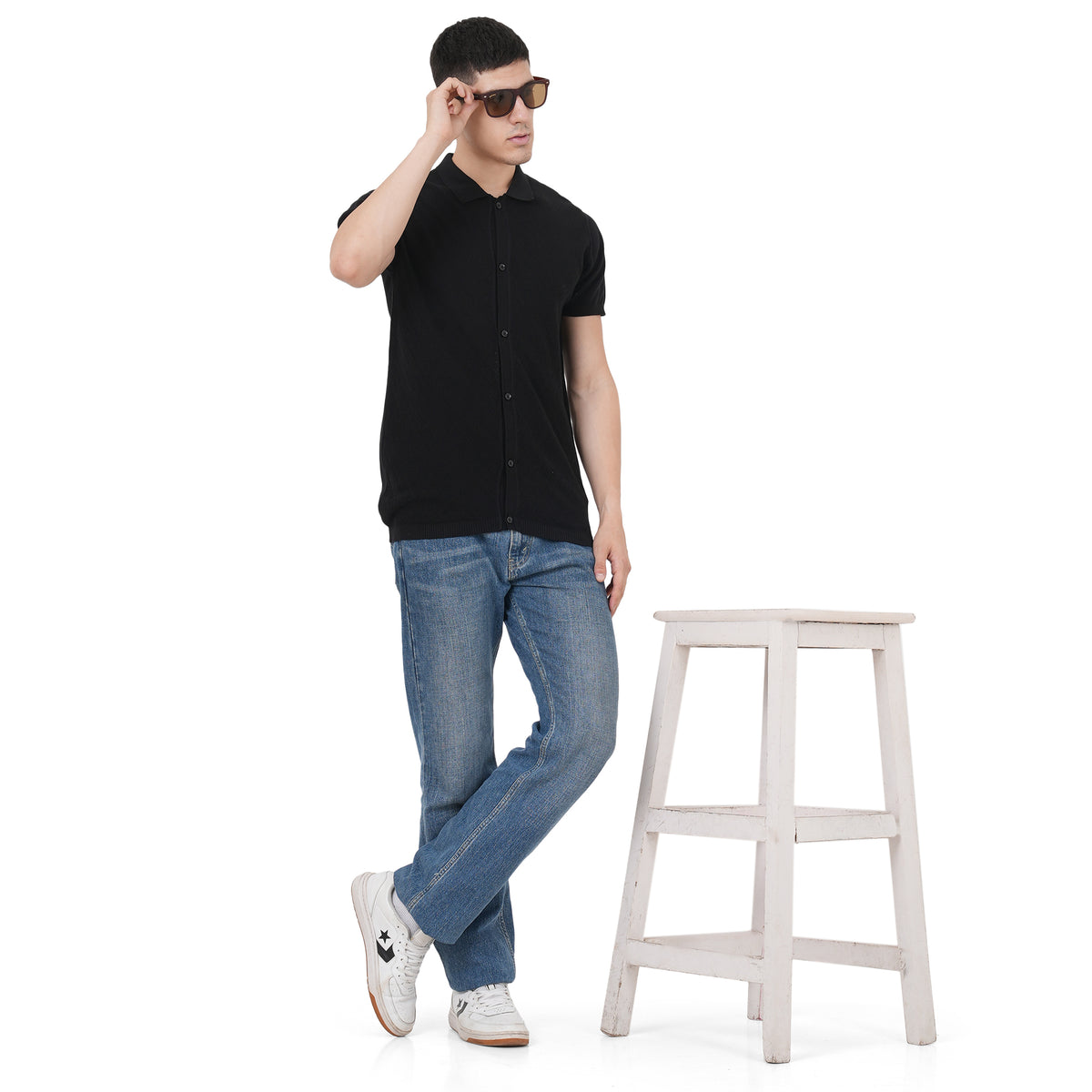 Men Polo Neck Half SLV Shirt