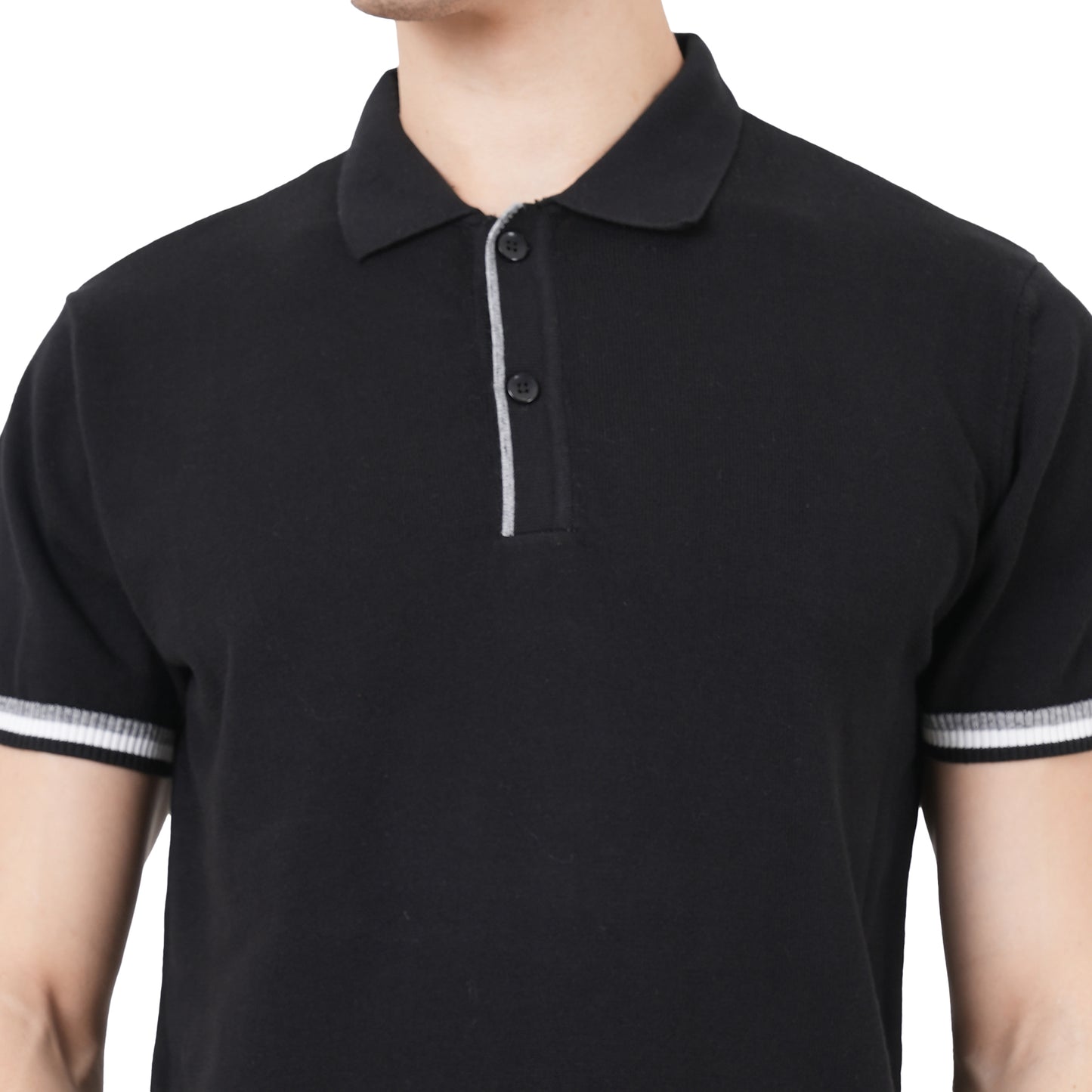 Men Button Polo Neck Pure Cotton