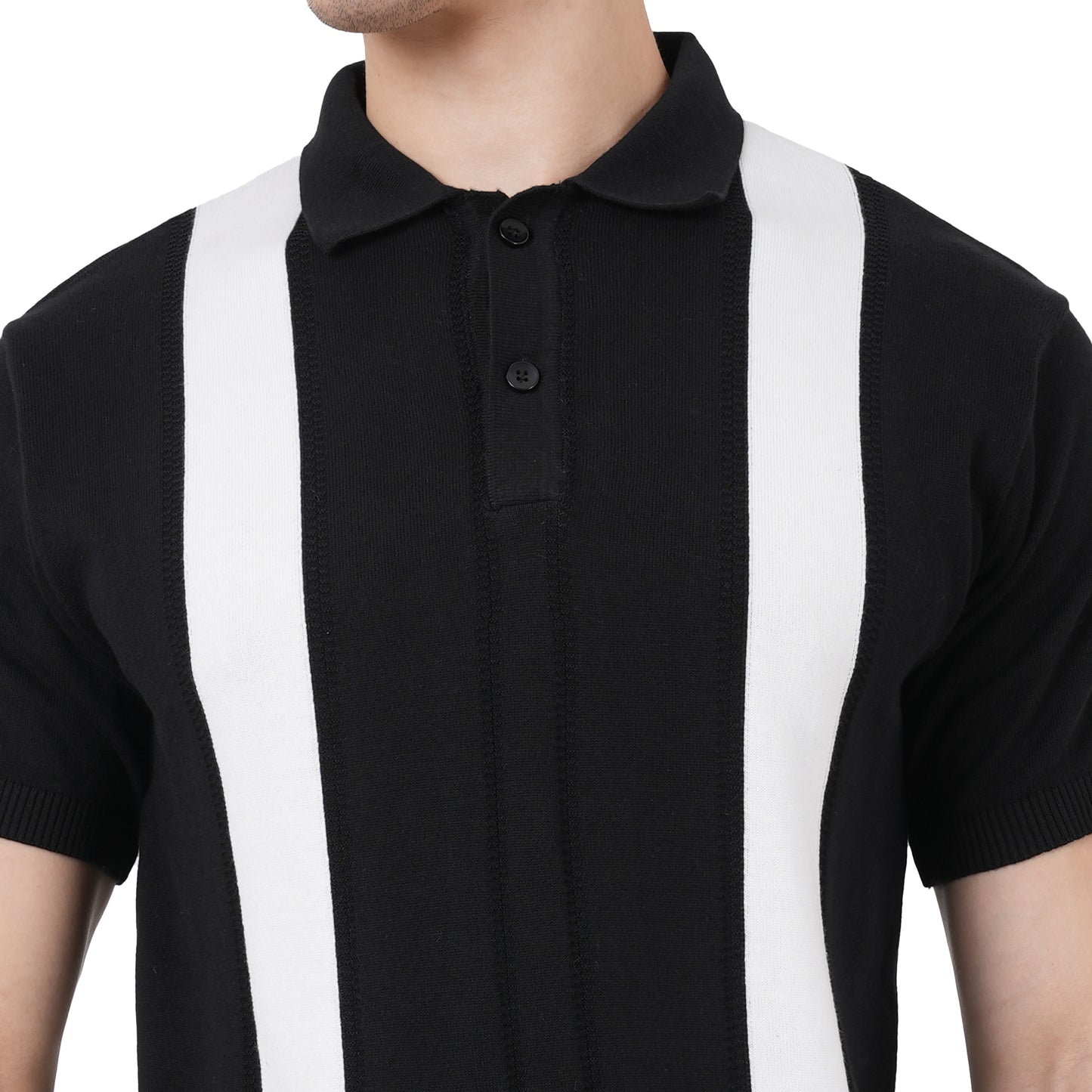 Men Button Polo Neck Pure Cotton