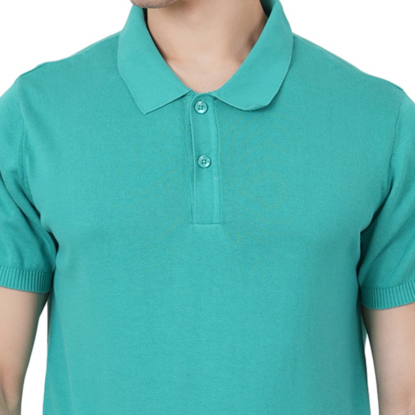 Men Button Polo Neck Pure Cotton