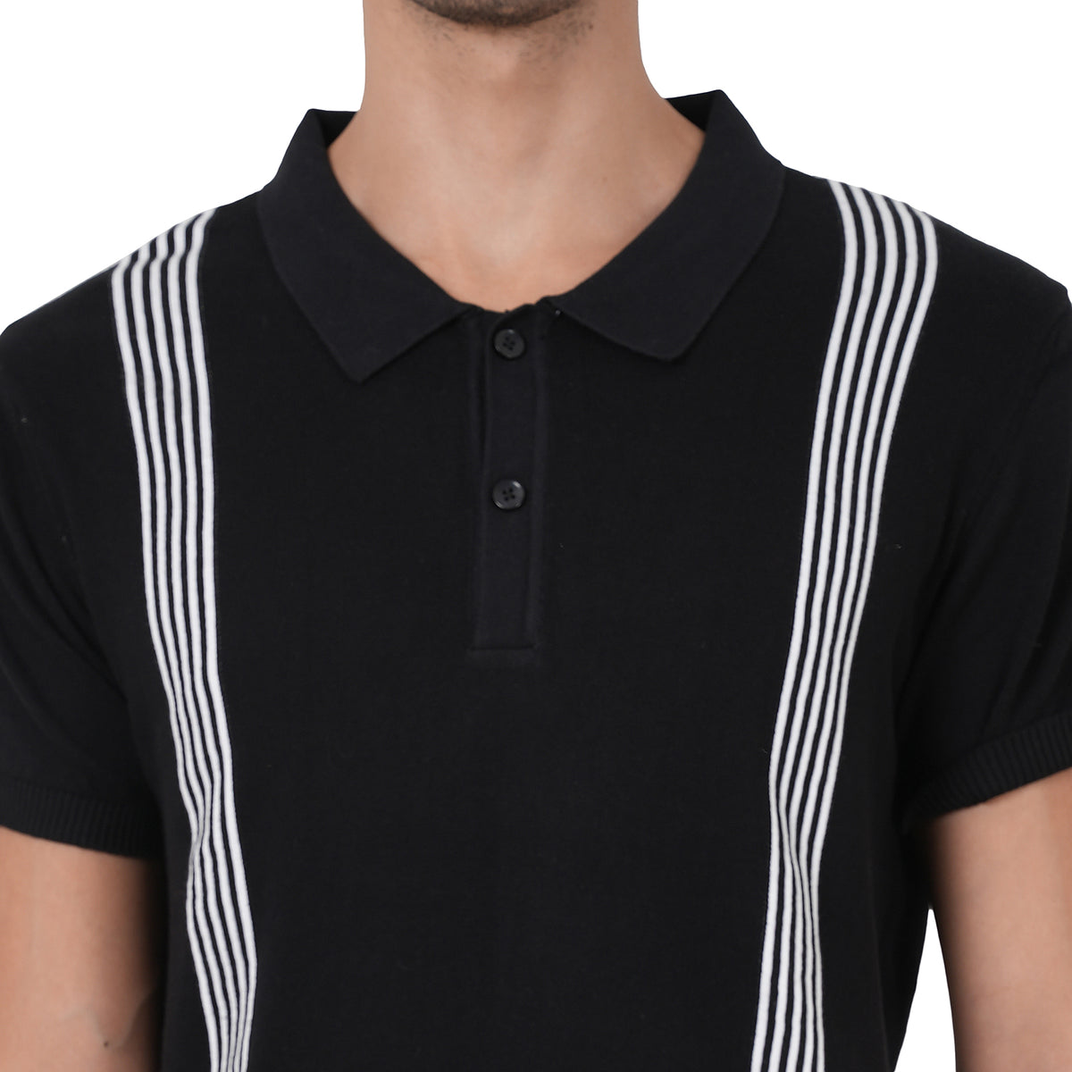 Men Button Polo Neck Pure Cotton