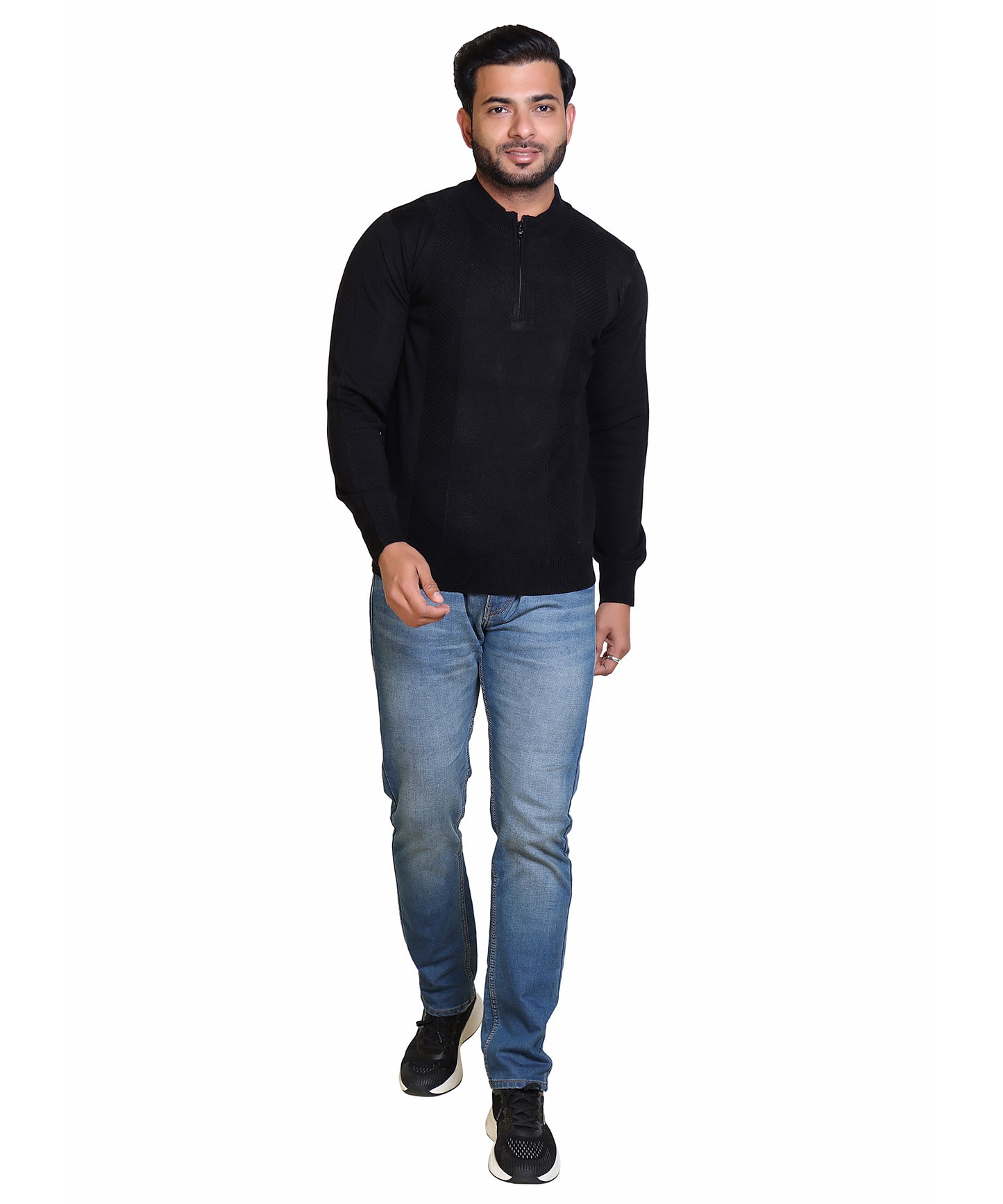 Men's Sweater Front Half Zipper Full SLV