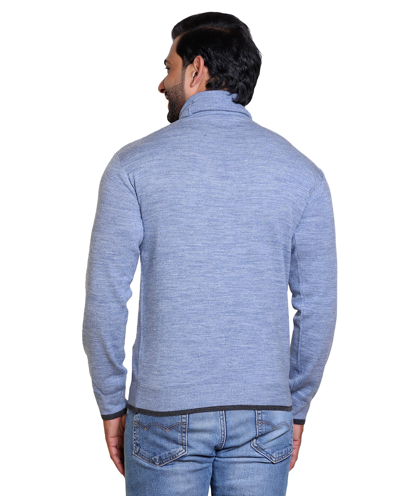 Men's Highneck R.Blue Sweater