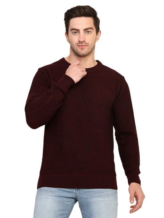 Men's Sweater Maroon Colour Full Slv
