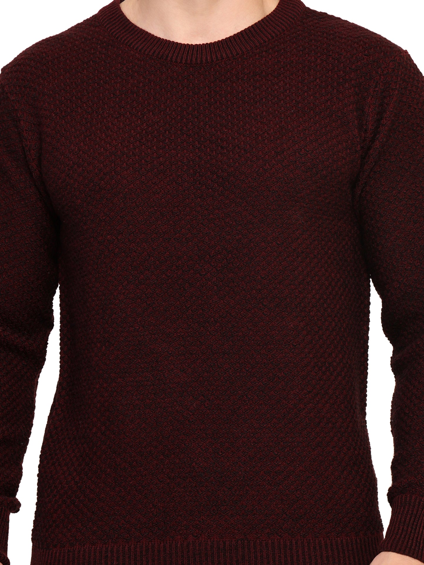Men's Sweater Maroon Colour Full Slv