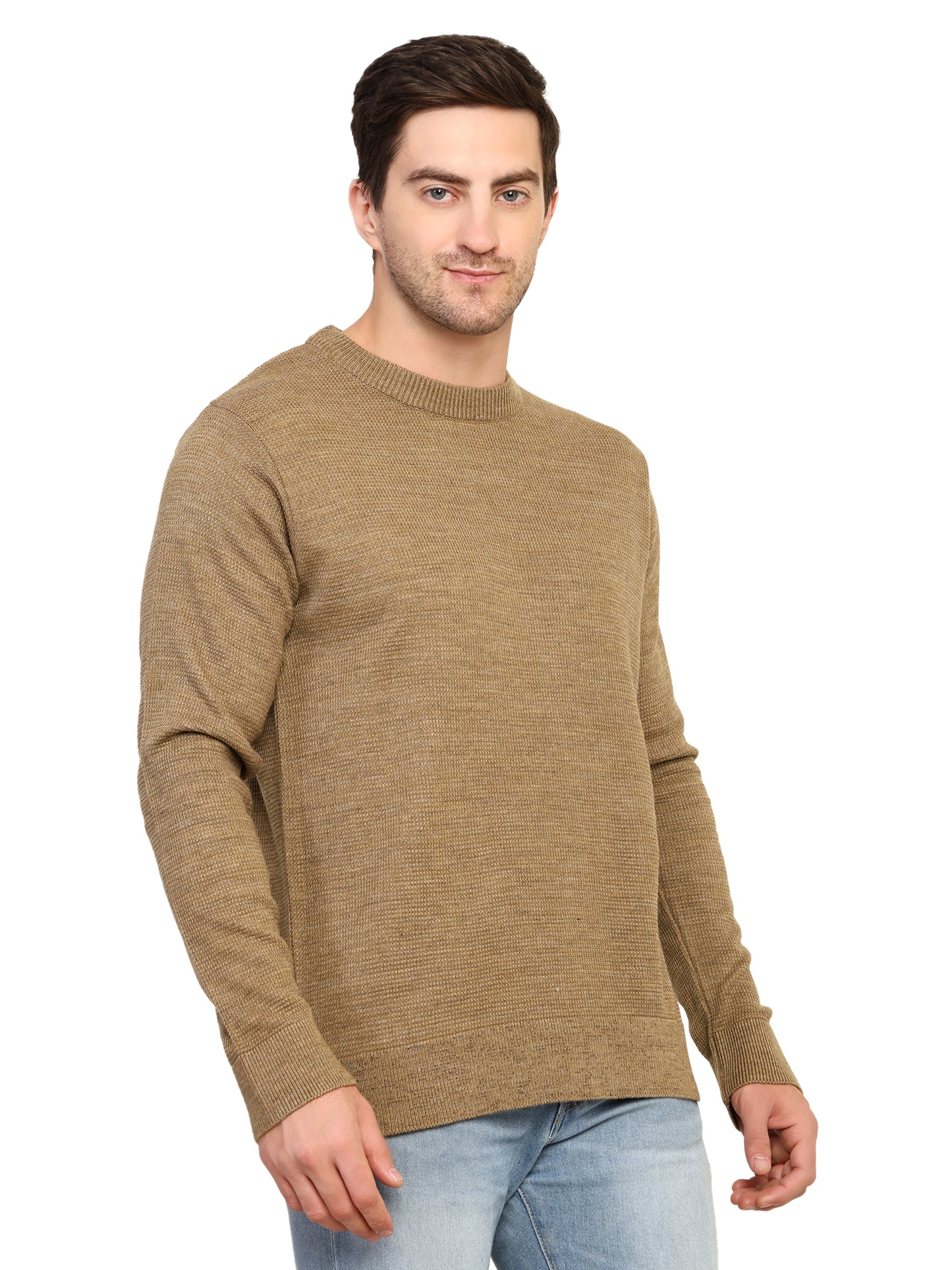 Men's Sweater Khakhi Colour Full SLV