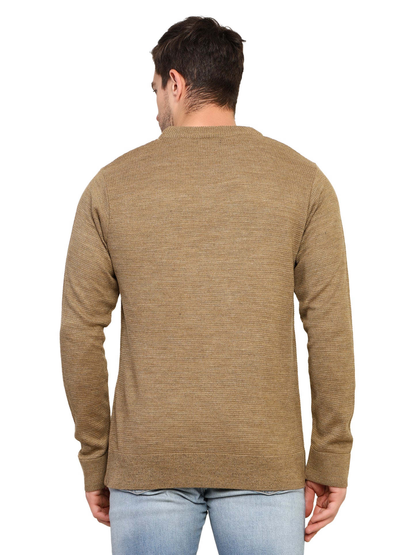 Men's Sweater Khakhi Colour Full SLV