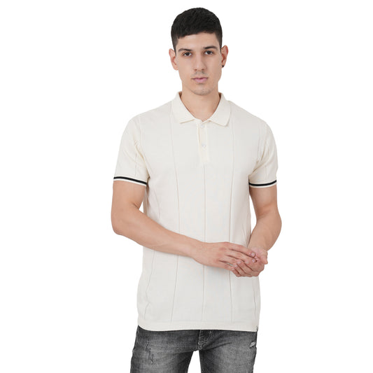 Men Button Polo Neck Pure Cotton