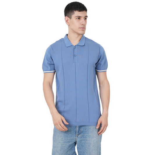 Men Button Polo Neck Pure Cotton