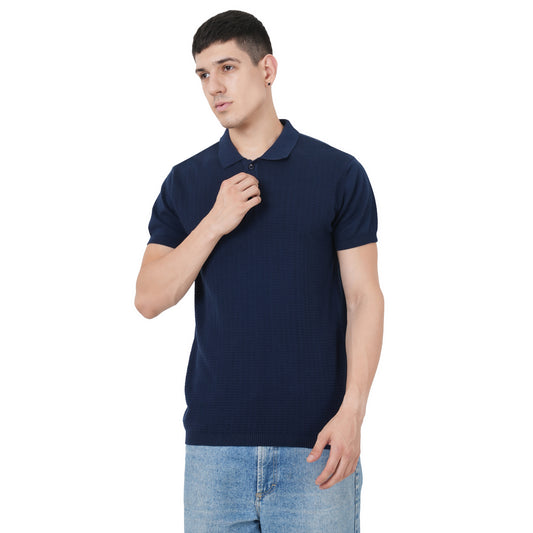 Men Button Polo Neck Pure Cotton