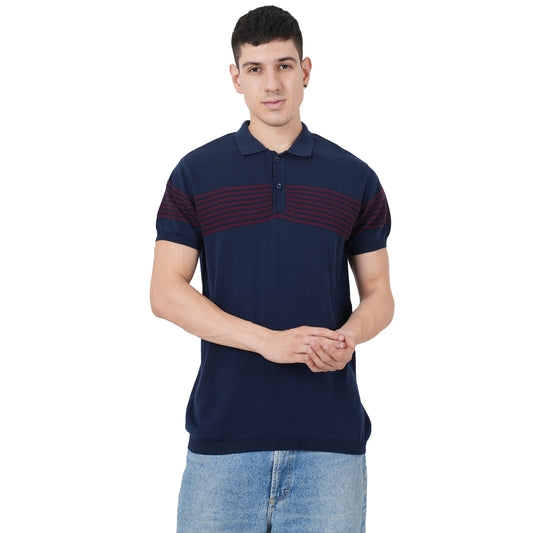 Men Button Polo Neck Pure Cotton