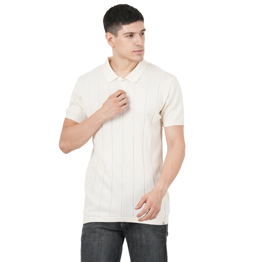 Men Button Polo Neck Pure Cotton