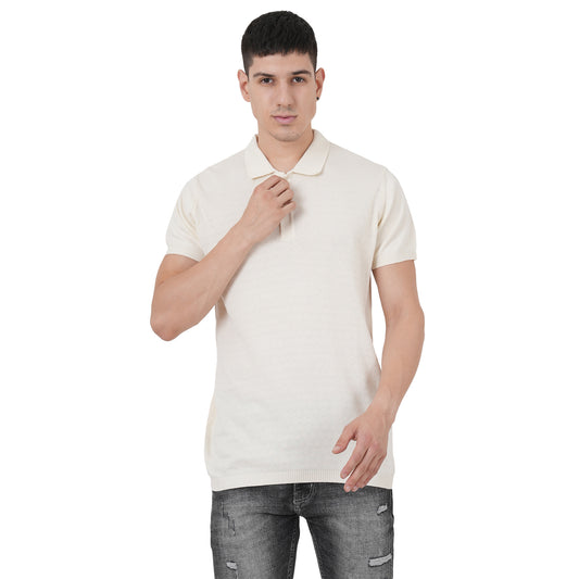 Men Button Polo Neck Pure Cotton