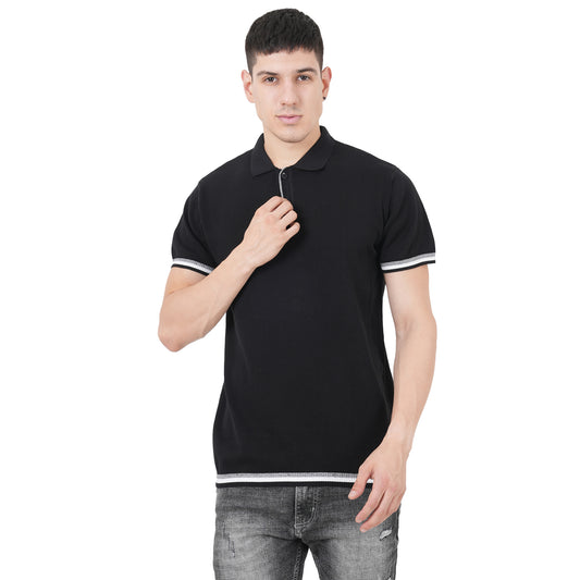 Men Button Polo Neck Pure Cotton