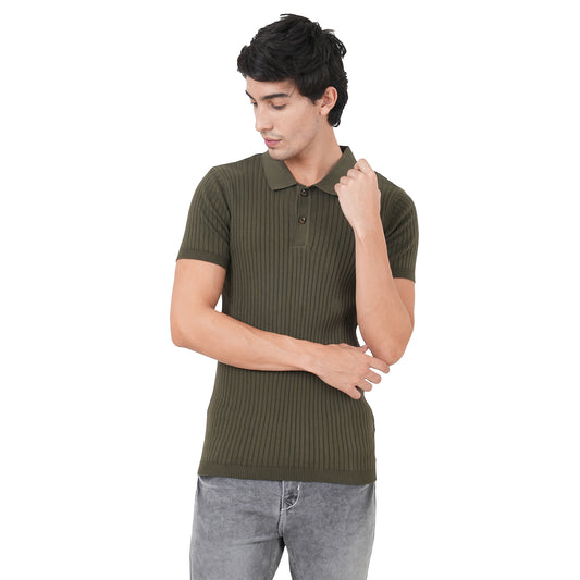 Men Button Polo Neck Pure Cotton