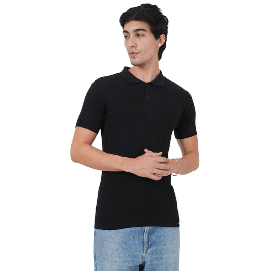Men Button Polo Neck Pure Cotton