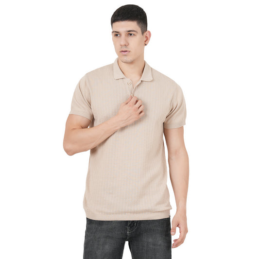 Men Button Polo Neck Pure Cotton