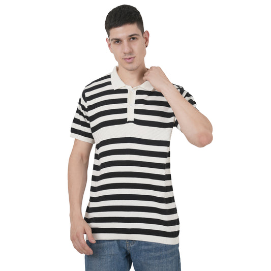 Men Button Polo Neck Pure Cotton