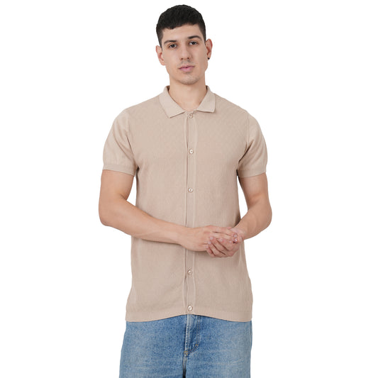 Men Button Polo Neck Pure Cotton