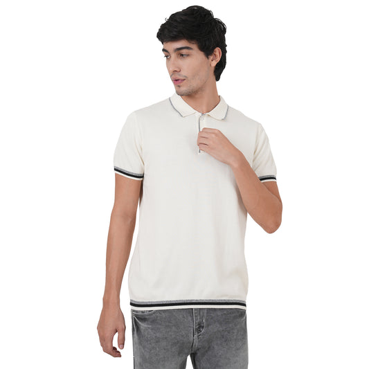 Men Button Polo Neck Pure Cotton