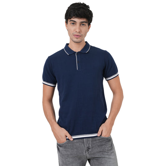 Men Button Polo Neck Pure Cotton