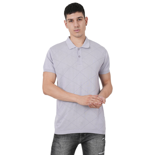 Men Button Polo Neck Pure Cotton