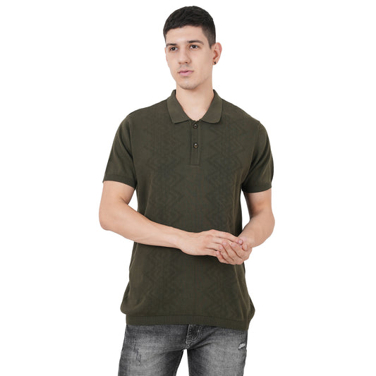 Men Button Polo Neck Pure Cotton