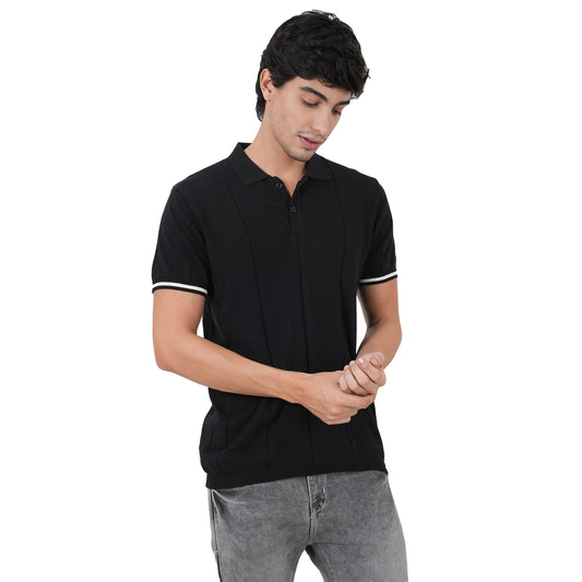 Men Button Polo Neck Pure Cotton