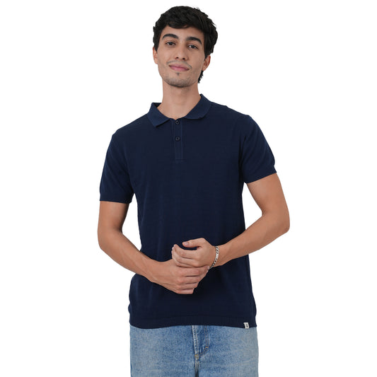Men Button Polo Neck Pure Cotton
