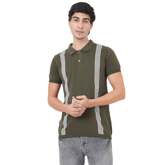 Men Button Polo Neck Pure Cotton