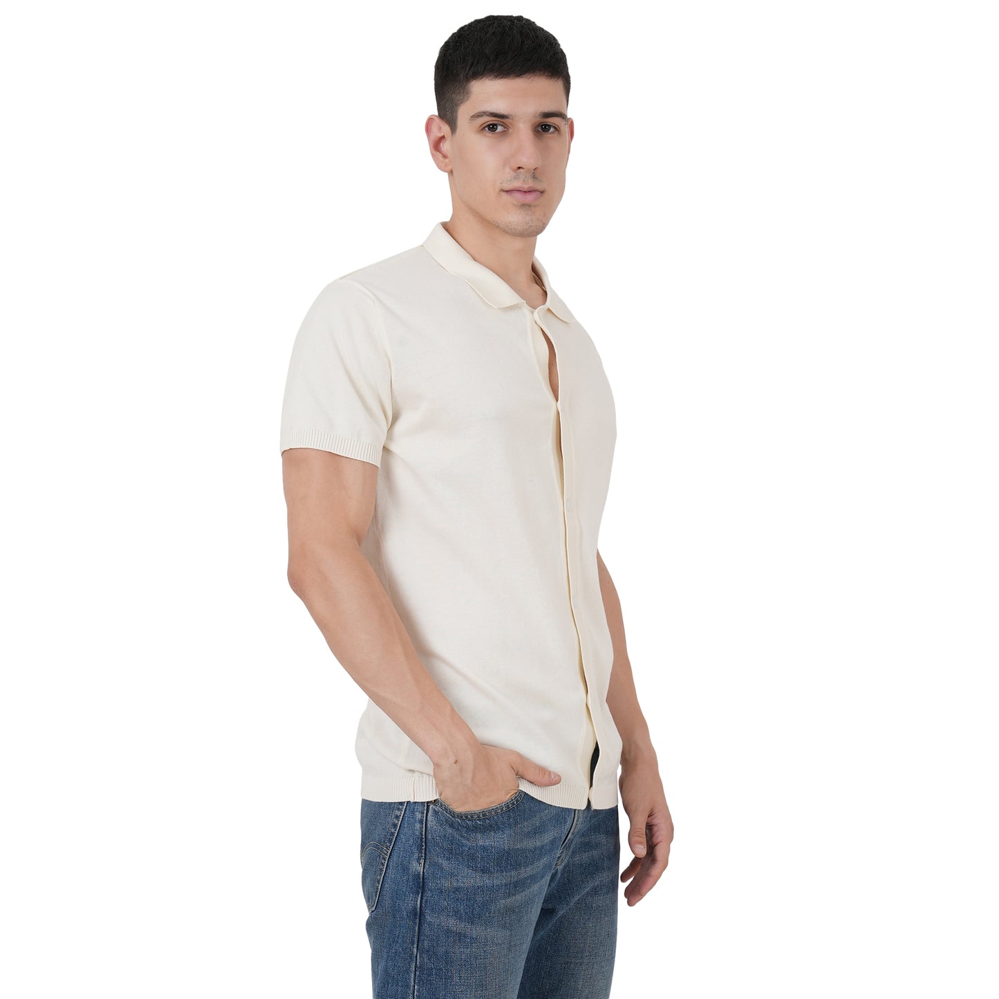 Men Polo Neck Half SLV Shirt