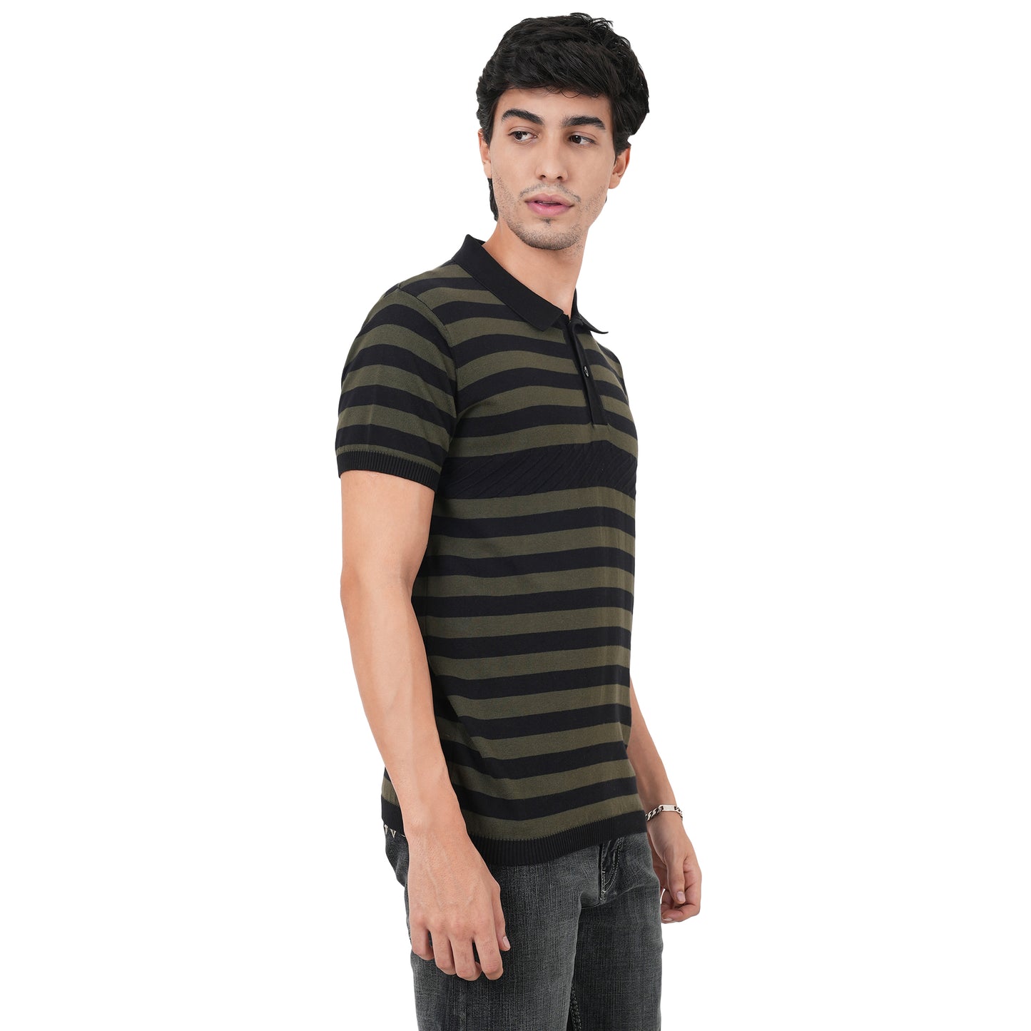Men Button Polo Neck Pure Cotton
