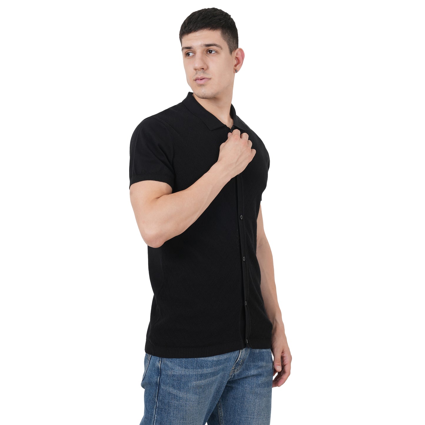 Men Polo Neck Half SLV Shirt