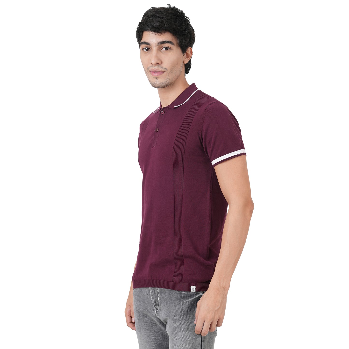 Men Button Polo Neck Pure Cotton
