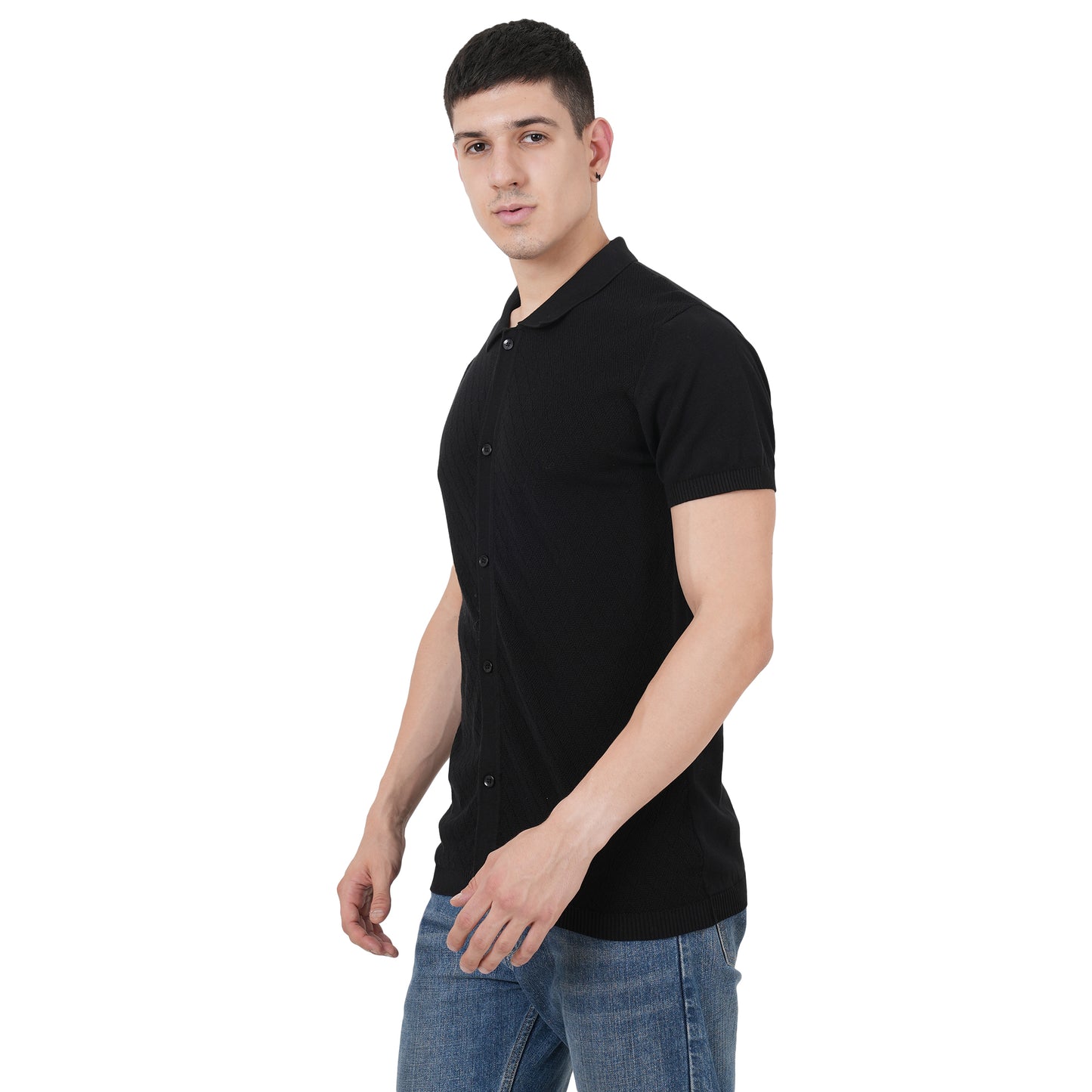 Men Polo Neck Half SLV Shirt