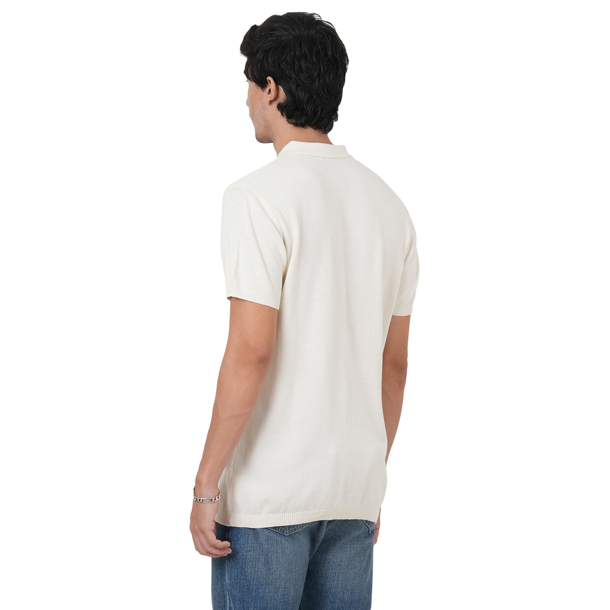 Men Button Polo Neck Pure Cotton