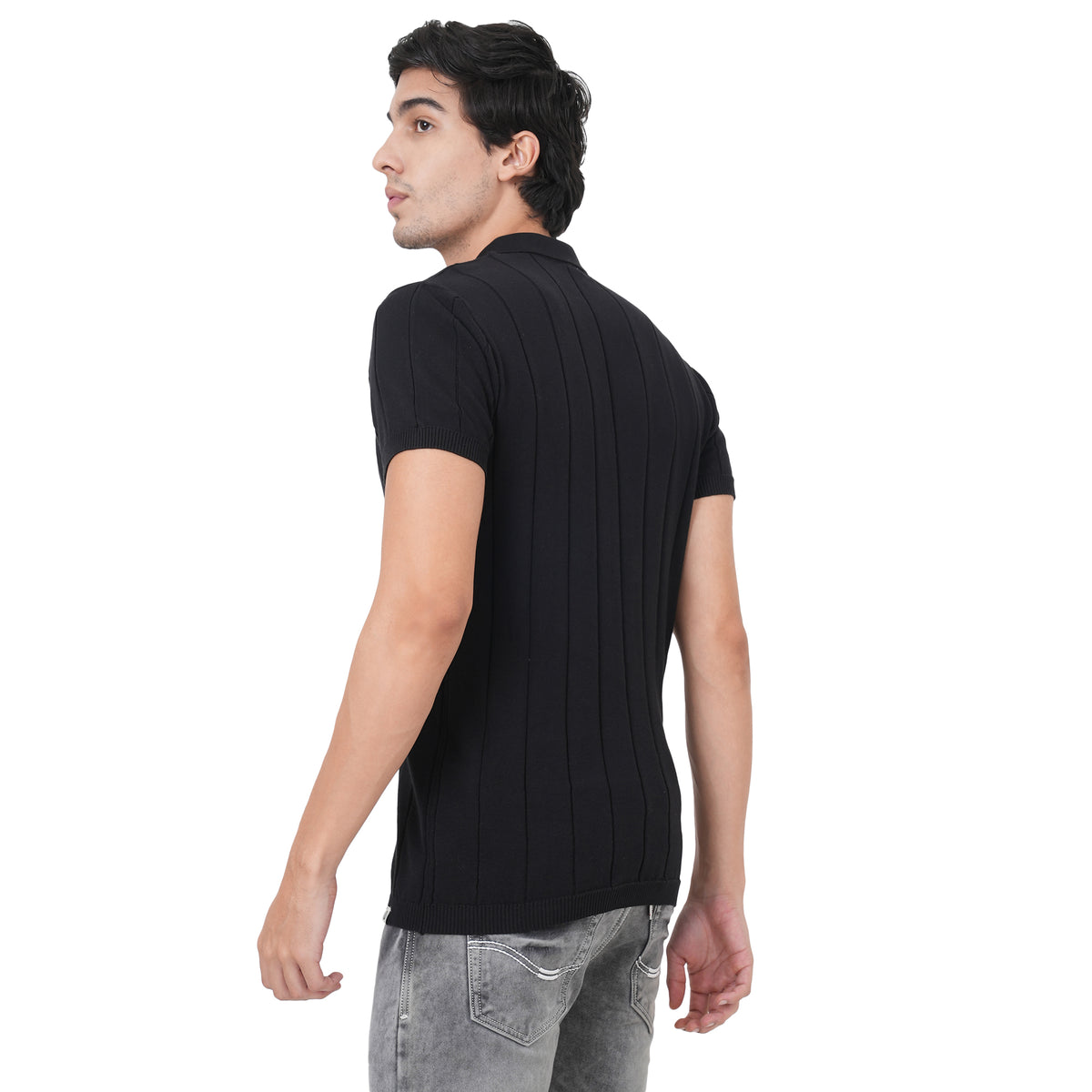 Men Button Polo Neck Pure Cotton