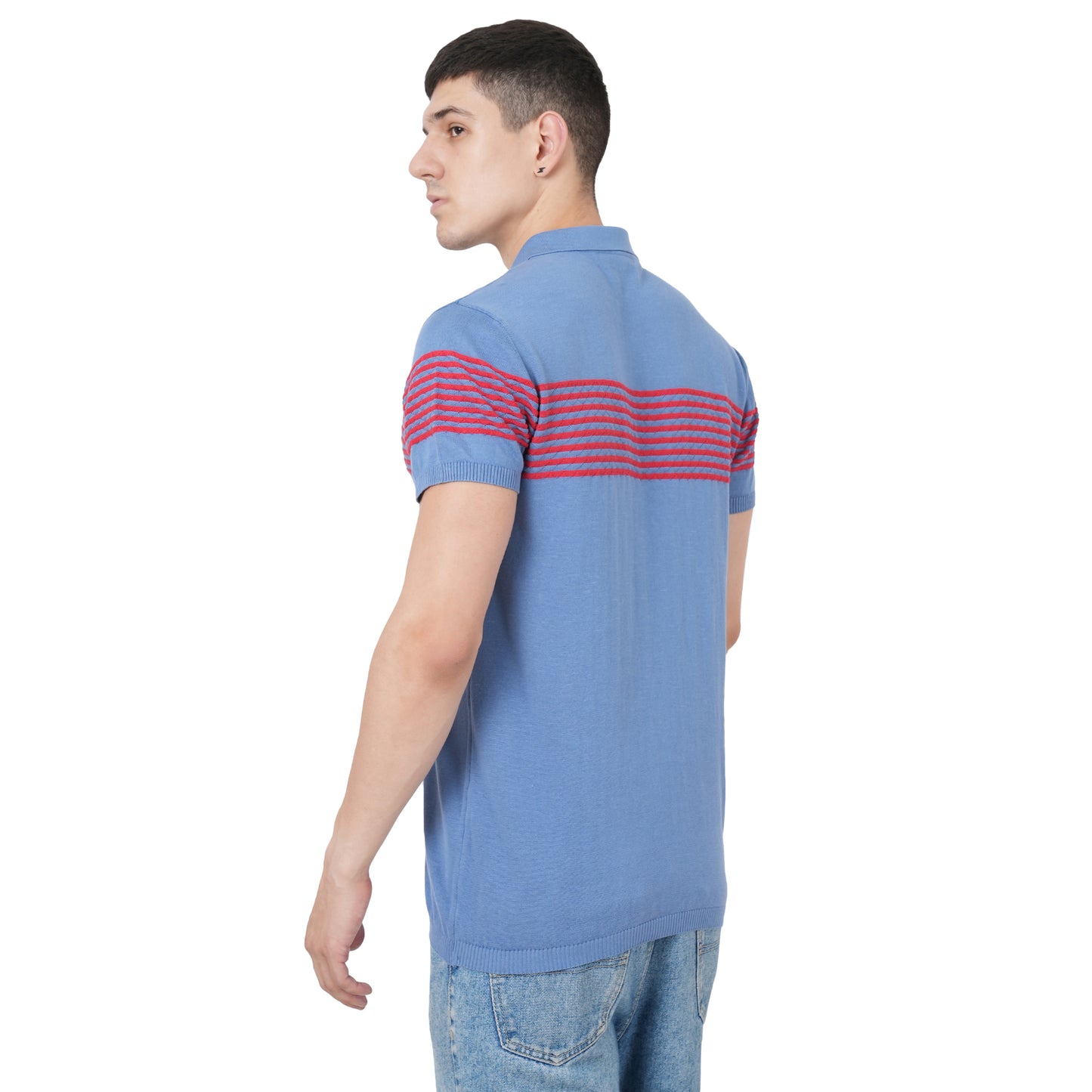 Men Button Polo Neck Pure Cotton