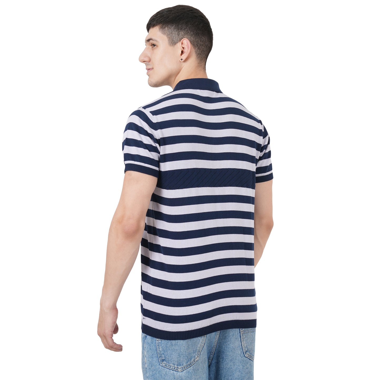 Men Button Polo Neck Pure Cotton