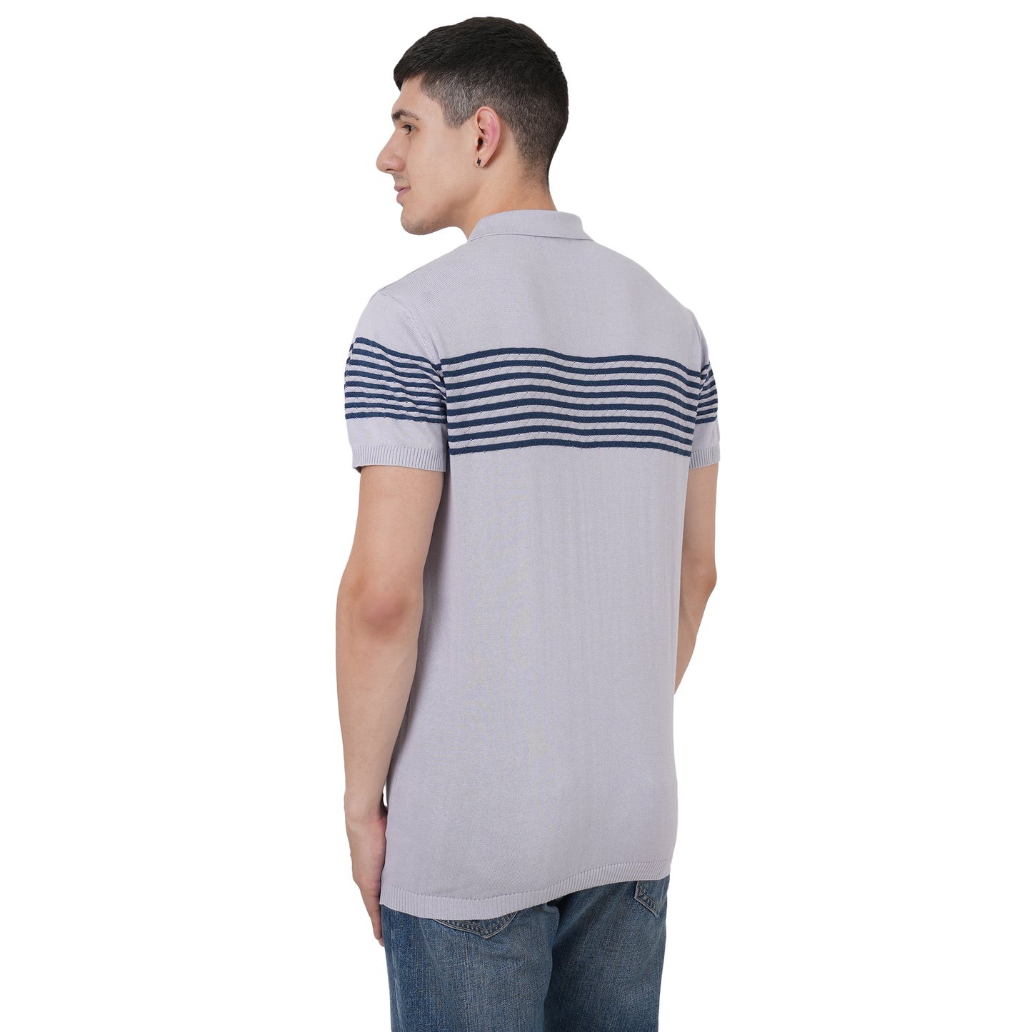 Men Button Polo Neck Pure Cotton
