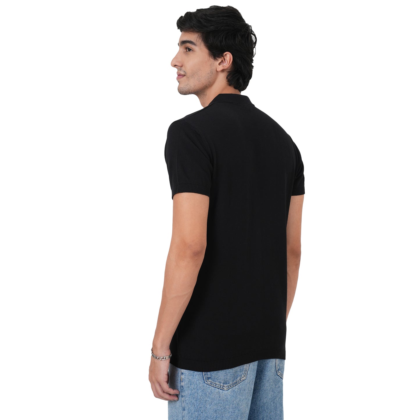 Men Button Polo Neck Pure Cotton