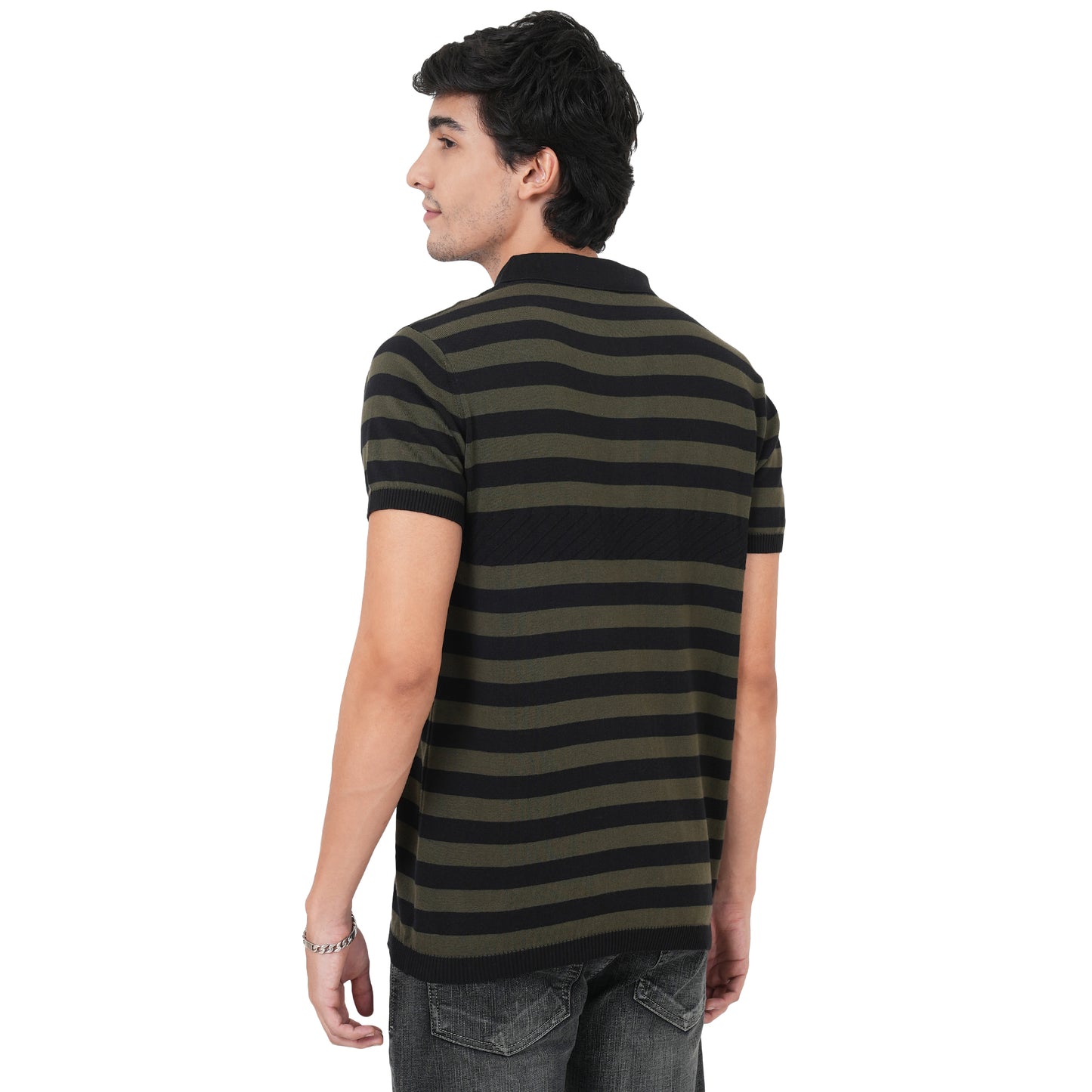 Men Button Polo Neck Pure Cotton