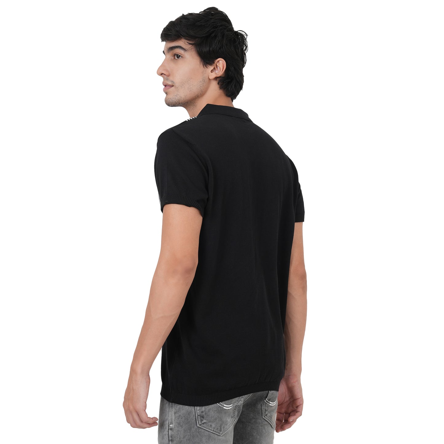 Men Button Polo Neck Pure Cotton