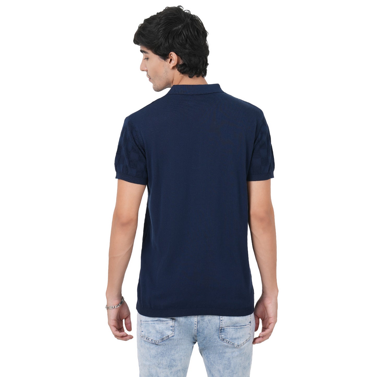 Men Button Polo Neck Pure Cotton