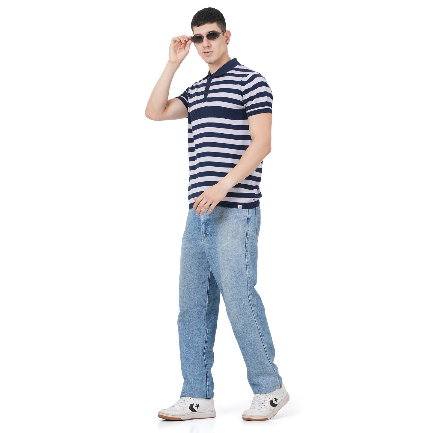 Men Button Polo Neck Pure Cotton