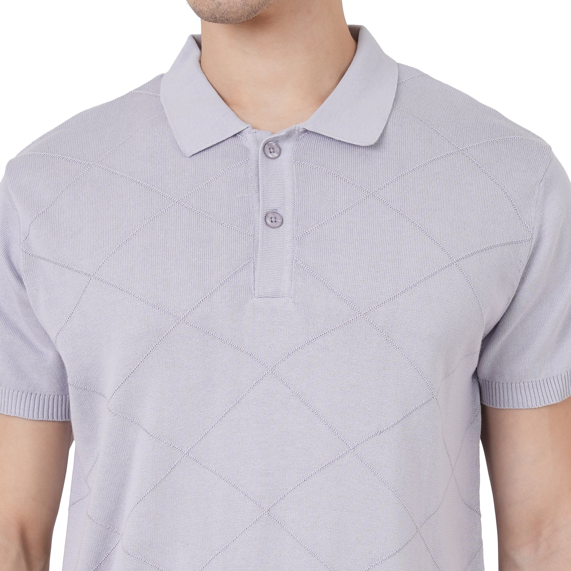 Men Button Polo Neck Pure Cotton