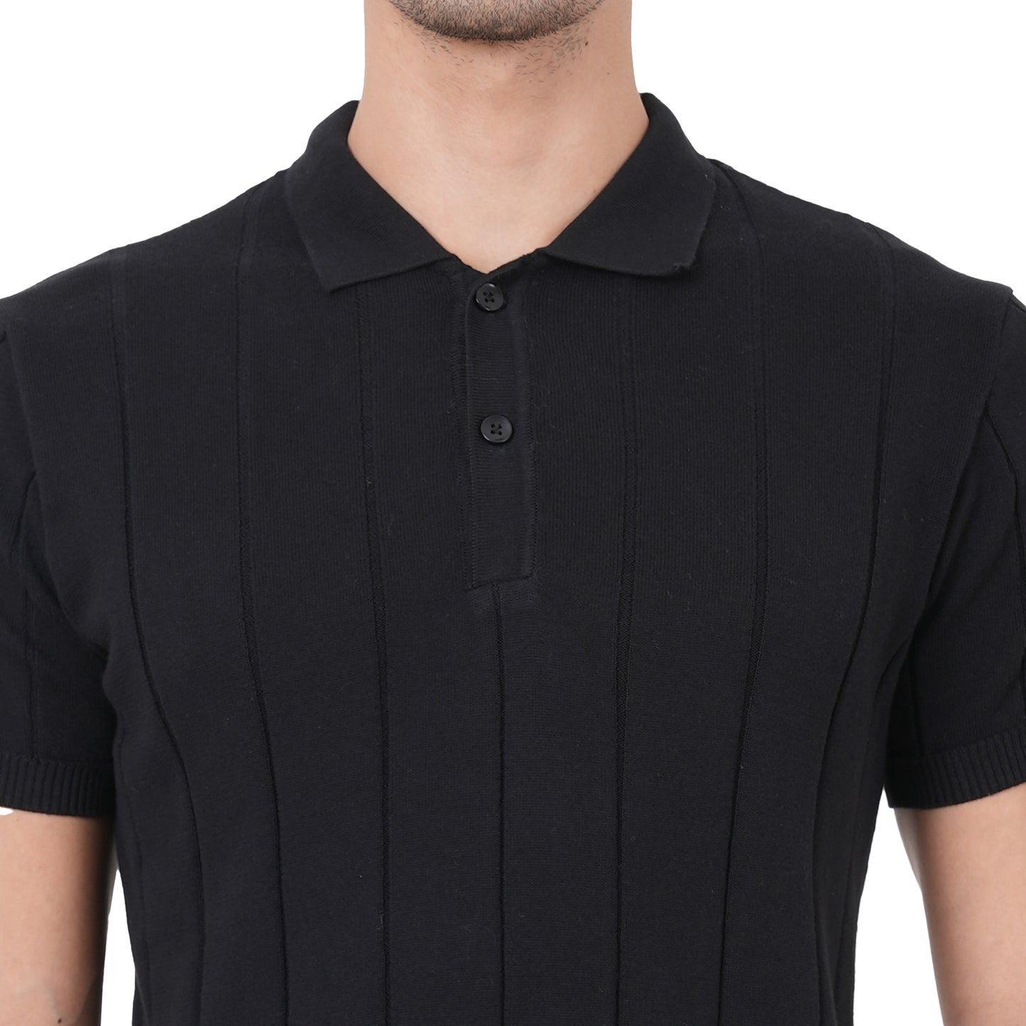 Men Button Polo Neck Pure Cotton