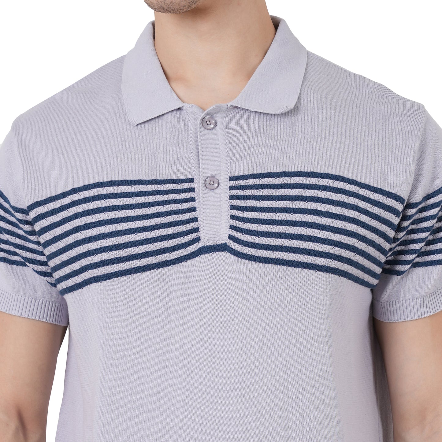 Men Button Polo Neck Pure Cotton