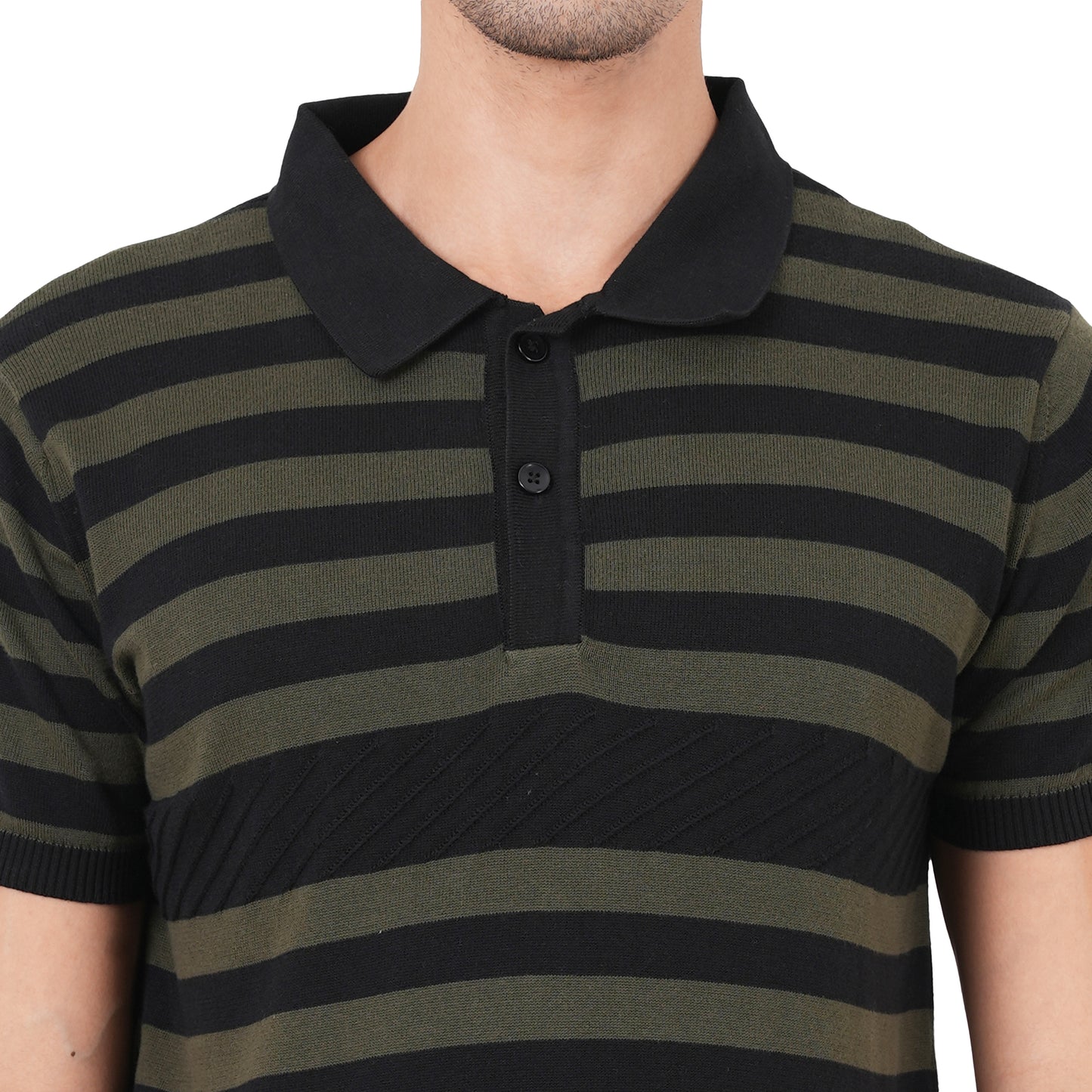 Men Button Polo Neck Pure Cotton